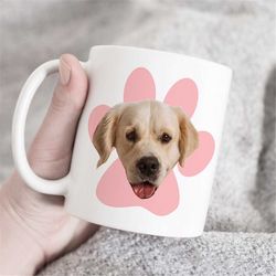 custom dog mug, personalized mug with your dog's face, custom gift, dog photo mug, gift for dog lover, dog mug, personal