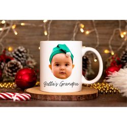 custom photo and text mug, grandpa mug, gift for grandpa, christmas gift, custom mug, personalized mug, face mug, custom