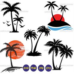 palm tree svg, palm tree silhouette, palm tree cut files, palm tree svg bundle, palm tree clipart, palm tree design svg,