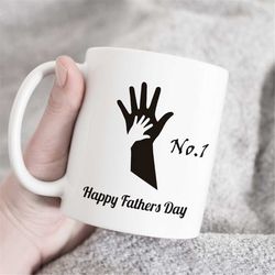 Number One Dad Ceramic mug, Perfect Gift For Father, Fathers Day Gift, Gift From Daughter, gift from Son, happy fathers