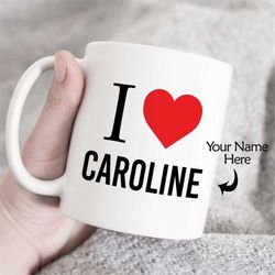 i love you mug, gift for her, birthday gift for her, cute love mug, custom name mug, romantic gift idea, custom mug gift
