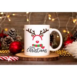 merry christmas mug, christmas eve, christmas gift, gift idea, cute christmas mugs, holiday mug, gift for her, reindeer