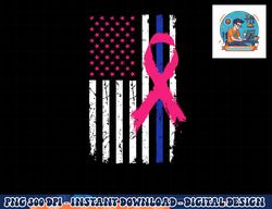 american police flag cool breast cancer awareness gift t-shirt copy