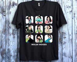 disney mulan moods cute face box up unisex t-shirt for men women hoodie sweatshirt kid t-shirt