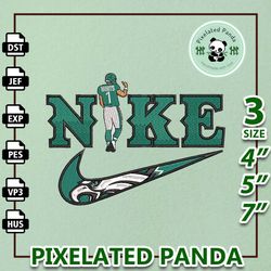 nike nfl philadelphia eagles hurts embroidery design, nfl football logo embroidery design, famous football team embroide