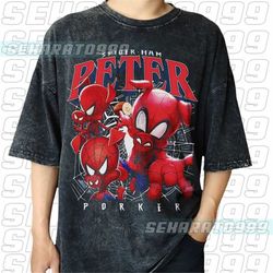 vintage wash spider-ham peter porker  t-shirt, gift for women and man unisex t-shirt pp01