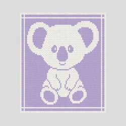 loop yarn  finger knitted baby koala blanket pattern pdf download