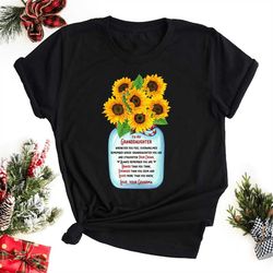 personalized grandchildren grandma shirt, sunflowers nana shirt, grandma granddaughter shirt, gifts for nana gigi shirts