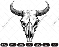 cow skull svg , bull skull svg, mystical svg, crescent moon svg, cow skull png, southwest svg, boho svg, longhorn svg