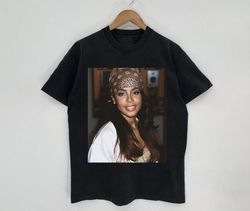 aaliyah photoshoot vintage shirt, retro 90s aaliya
