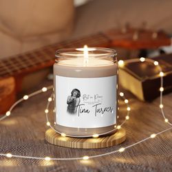 tina turner candle, memorial scented candle, in loving memory of tina turner,memorial sympathy scented