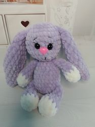 crochert bunny. crocheted plush bunny.