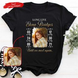 in loving memory, custom photo memorial t-shirt, funeral shirt for women, sympathy tee for family, grieving memorial gif