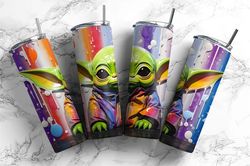 Starbucks Baby Yoda 20 oz Stainless Steel Skinny Tumbler Sublimation