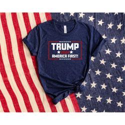 Donald Trump America first shirt, Donald J Trump 2020 American tshirt Military Unisex Gift Mens Women T-Shirt Tee
