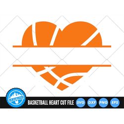 basketball heart monogram svg files | basketball split name frame svg cut files | basketball love vector files | basketb