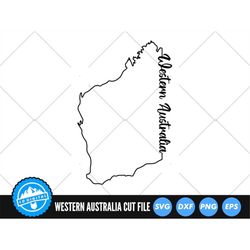 Western Australia Outline SVG Files | WA Cut Files | Australian States Vector Files | Western Australia Vector | WA Map