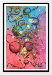 heartbeat 2 painting original art wall decor wall art interior art gift abstraction