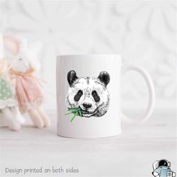 panda mug, panda coffee mug, panda gifts, panda face, animal mug, love pandas, panda bear mug, panda bear gift, animal l