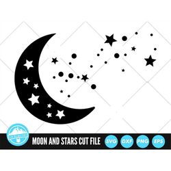 moon and stars svg files | moon cut files | moon and stars vector files | moon set vector | moon clip art | cnc files