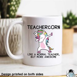 teacher unicorn teachercorn coffee mug  professor or school teaching gifts