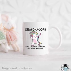 unicorn grandma grandmacorn mug  birthday gift for new grandmother to be