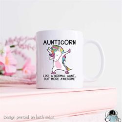 aunt aunticorn coffee mug  funny unicorn auntie to be gift