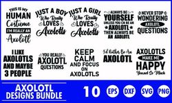 axolotl t shirt design bundle svg design