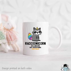 raccoon unicorn mug, raccoonicorn mug, raccoon mug, animal lover mug, raccoon mug, unicorn mug, funny raccoon art