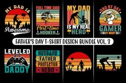 father's day t-shirt design bundle, dad