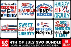 4th of july svg bundle quotes