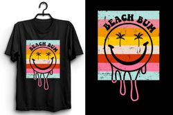 smiley beach bum summer design