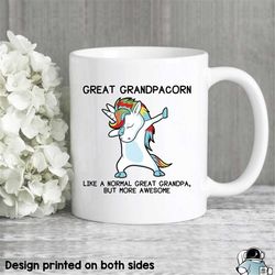 great grandpa mug, great grandpacorn mug, great grandpa gift, unicorn grandpa mug, grandpa coffee mug, gift for grandpa,