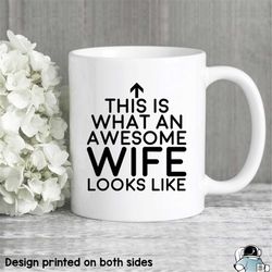 awesome wife mug, wife gift, wedding gift, anniversary gifts for wife, wife coffee mug, wedding present, wife birthday g