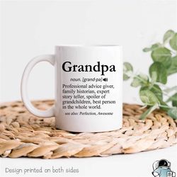 grandpa mug, gifts for grandpa, grandfather coffee mug, grandpa definition, funny grandpa gift, father's day gift, grand