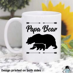 papa bear gift, father's day gift, papa mug, papa gift, dad gift, dad mug, papa bear with cub, gift from children, fathe