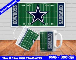 cowboys mug design png, sublimate mug templates, cowboys mug wrap, sublimation football design png, instant download