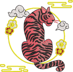tiger with clouds