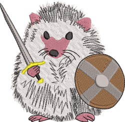 hedgehog with a sword