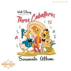 vintage disney the three caballeros svg graphic design file