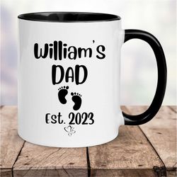dad est 2023 mug, fathers day mug, dad personalized mug