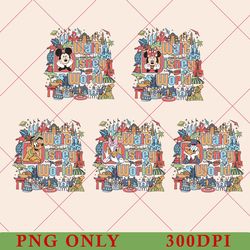 vintage disney world png, character mickey minnie chip dale pooh png, mickey and friends retro png, disney world png