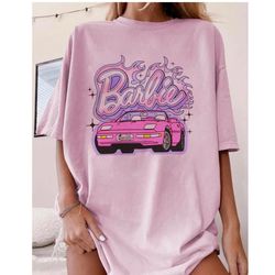 barbie glitter car boyfriend fit girls shirt, swea