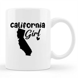 girls california mug, ca mug, ca gift, vacation mug, vacation gift, state mug, state gift