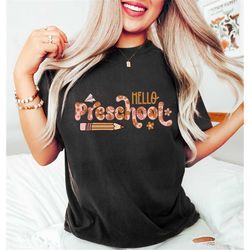 hello preschool squad, preschool shirt, first day preschool shirts, preschool teacher, preschool tee, pre-k shirt, presc