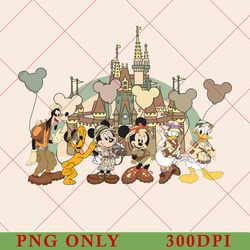 disney animal kingdom balloons png, vintage animal kingdom vacay png, disney aesthetic png, disney family balloons png