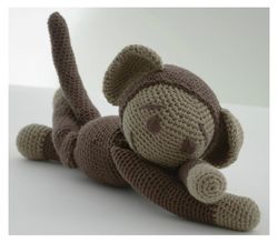 crochet  patterns  toys brown monkey downloadable pdf, english