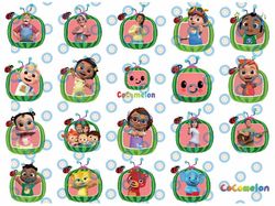 cocomelon clipart png, cocomelon birthday png bundle, cocomelon party, cocomelon characters png