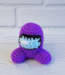 crochet  patterns  toys among us mini purple crewmate downloadable pdf, english