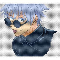 anime cross stitch pattern jujutsu kaisen gojo satoru high school funny pdf